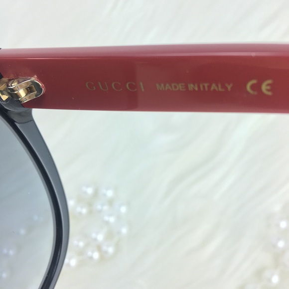 ✅SOLD ✅Gucci Sunglasses Deep Red and Black - Picture 5 of 8